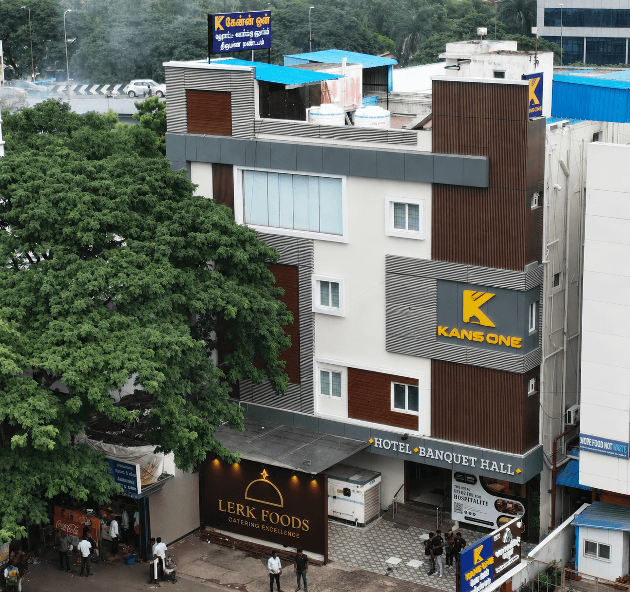 Kans One Hotel dining space in Pallavaram